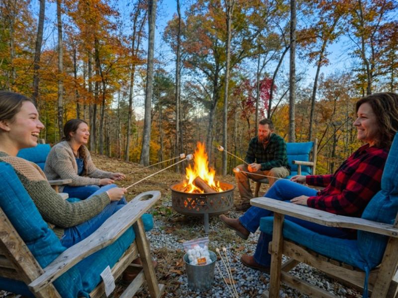 A fall evening at the Blue Haven fire pit