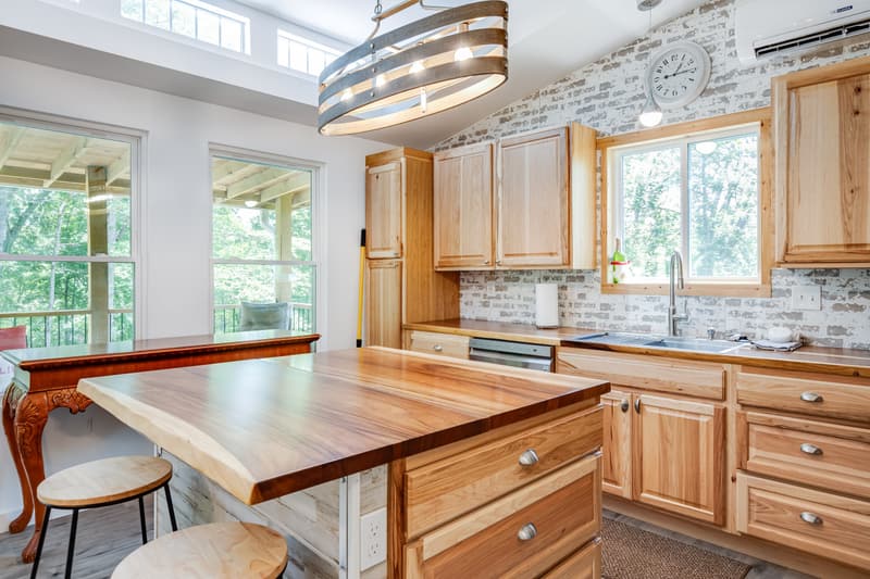 Butcher-block kitchen island