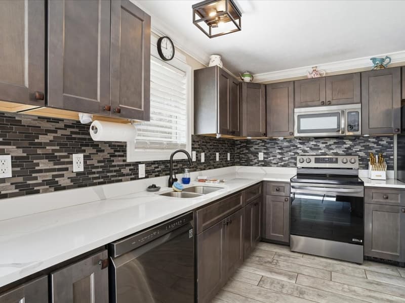 Full kitchen with stainless appliances