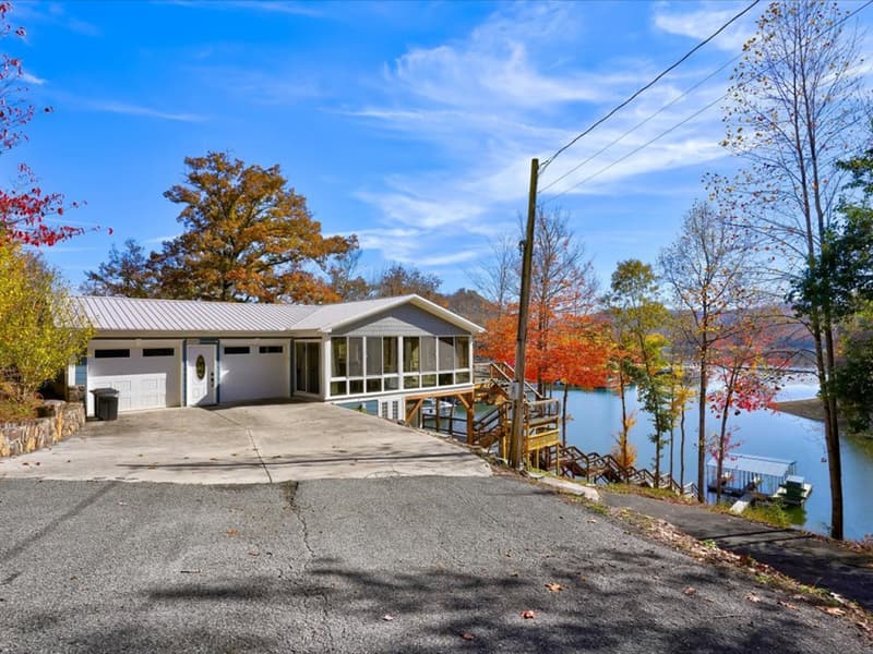 Driveway and garage
